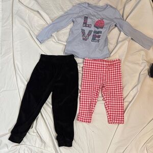Kids Love Graphic Top and Pants Set